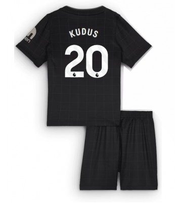 Tottenham Hotspur Mohammed Kudus #20 Replika Bortatröja Barn 2025-26 Kortärmad (+ Korta byxor)